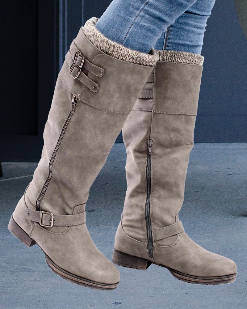 Grey Fur Kristiann Boots - StylePhase SA