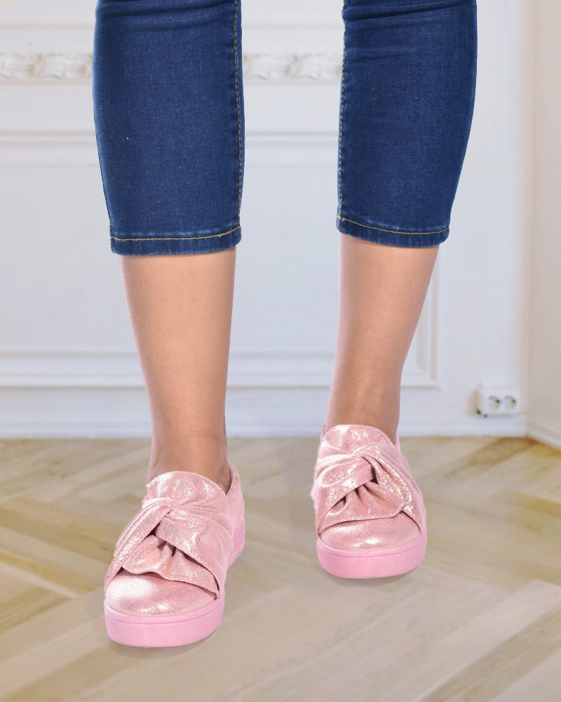 Knot Decor Pink Sneakers - StylePhase SA