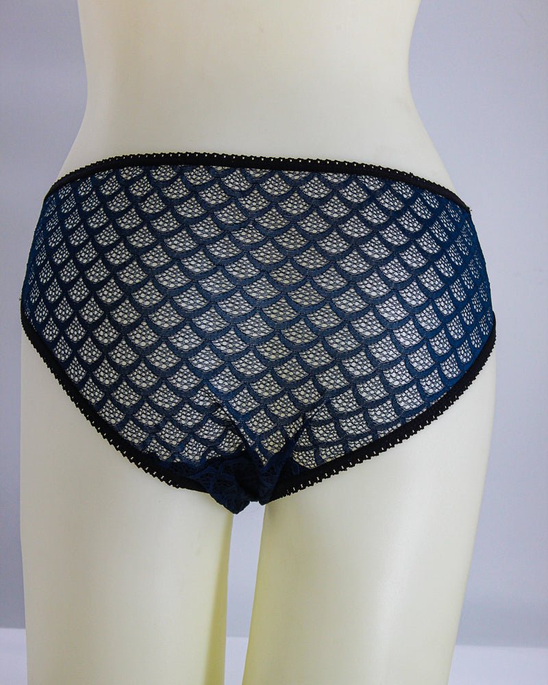 Lace Black And Navy Sheer Panty - StylePhase SA