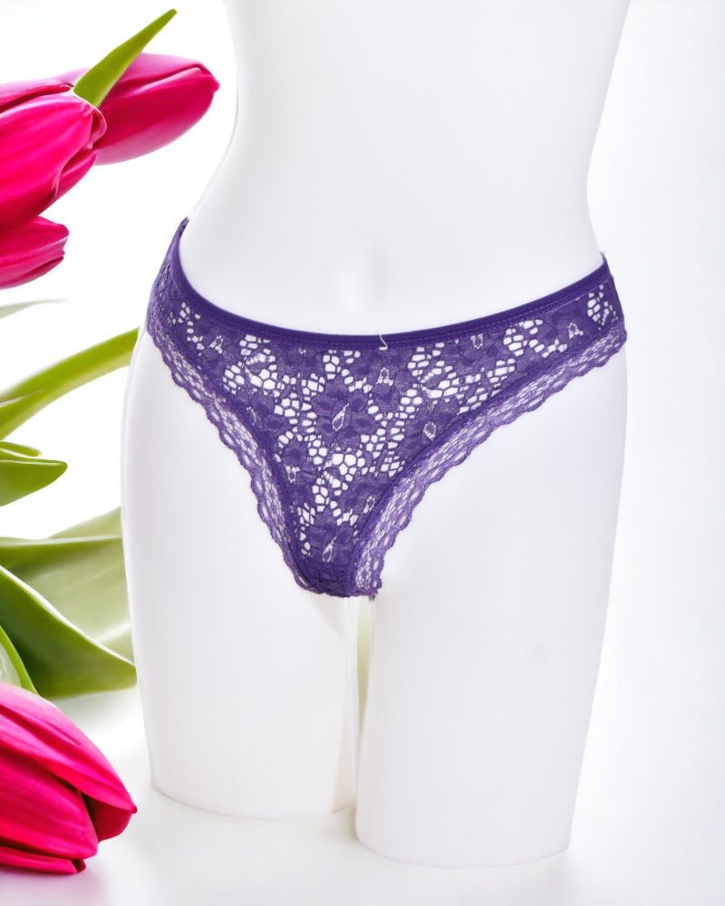 Woman Lace Panties, Sexy Criss Cross Strappy 3 pack PurplePeanuts, South  Africa