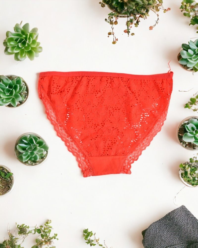 Lace Panty - Red - StylePhase SA