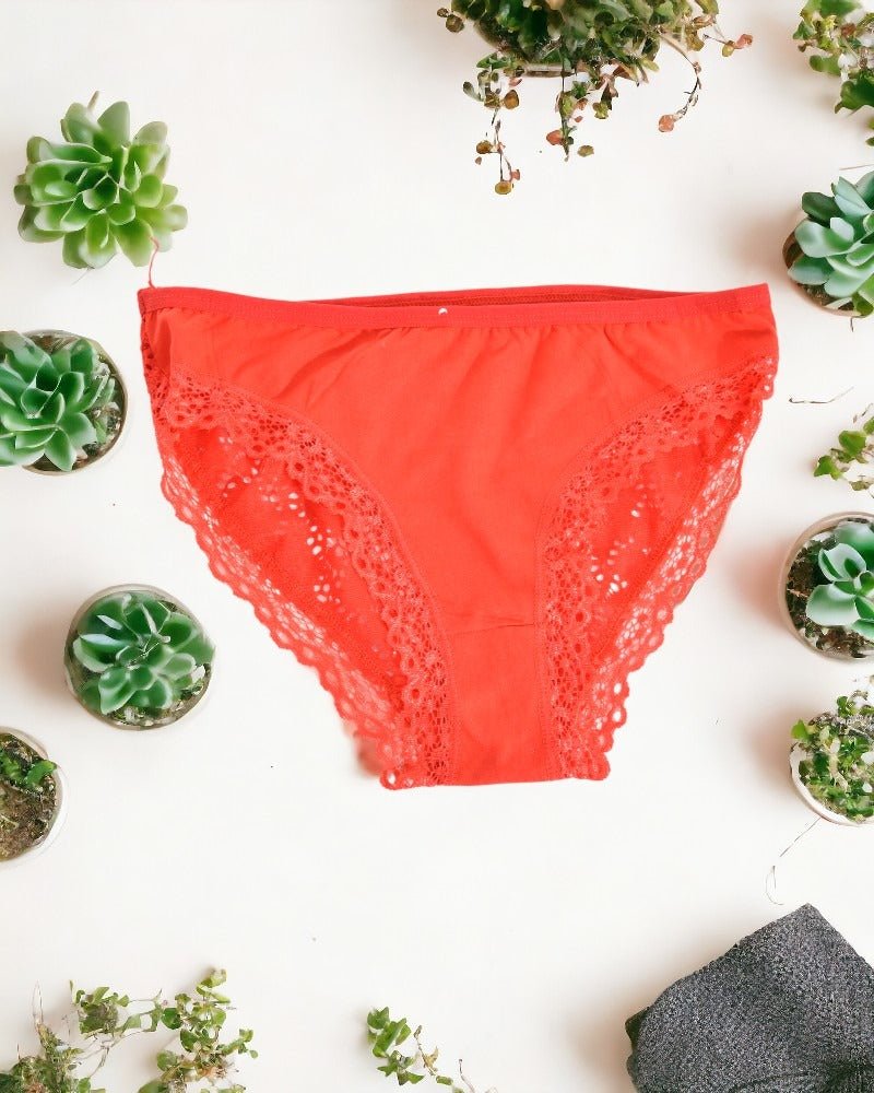 Lace Panty - Red - StylePhase SA