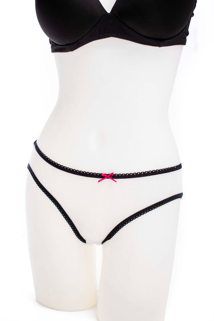 Lace White And Black Sheer Panty - StylePhase SA