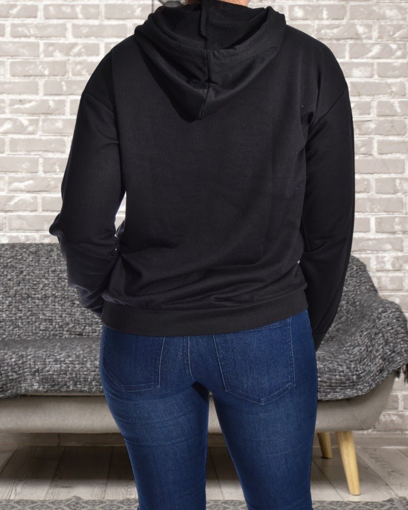 Ladies Black Hoody- LH02 - StylePhase SA