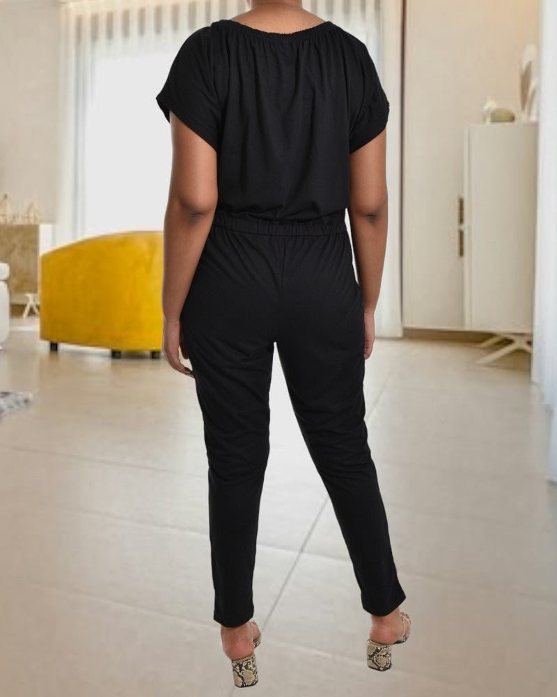 Ladies Black Pocket Jumpsuit - StylePhase SA