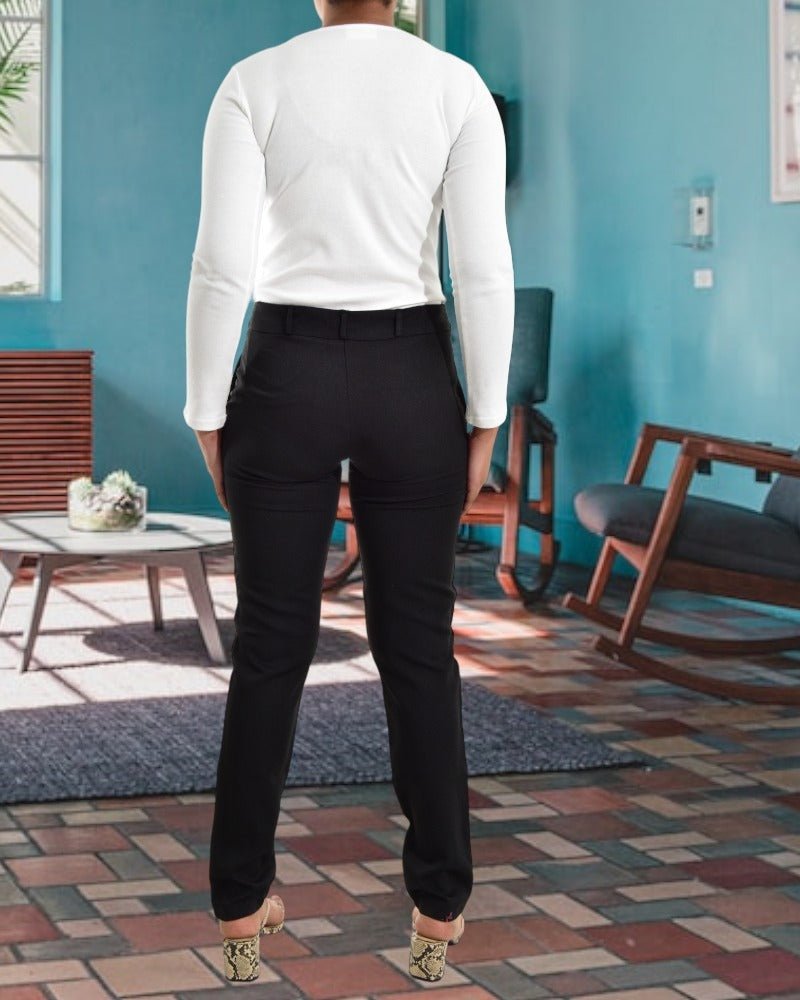 Ladies Black Pocket Pants - StylePhase SA