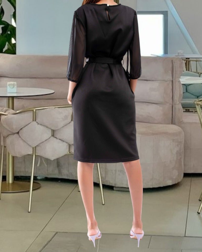 Ladies Black Scuba Dress - StylePhase SA