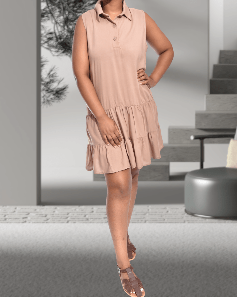 Tan top short dress