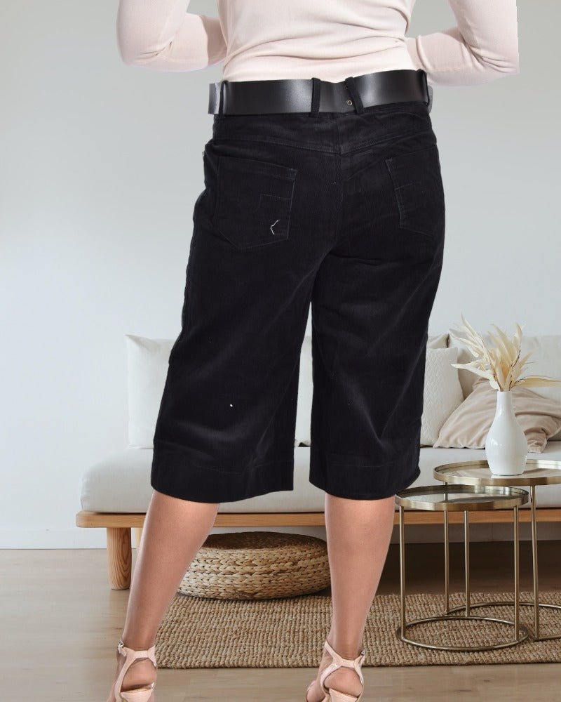 Ladies Corduroy Capris With Belt - StylePhase SA