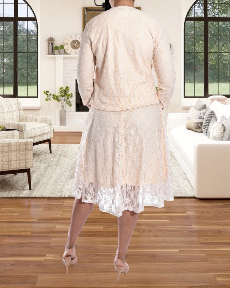 Ladies Cream Lace Dress and Jacket - StylePhase SA