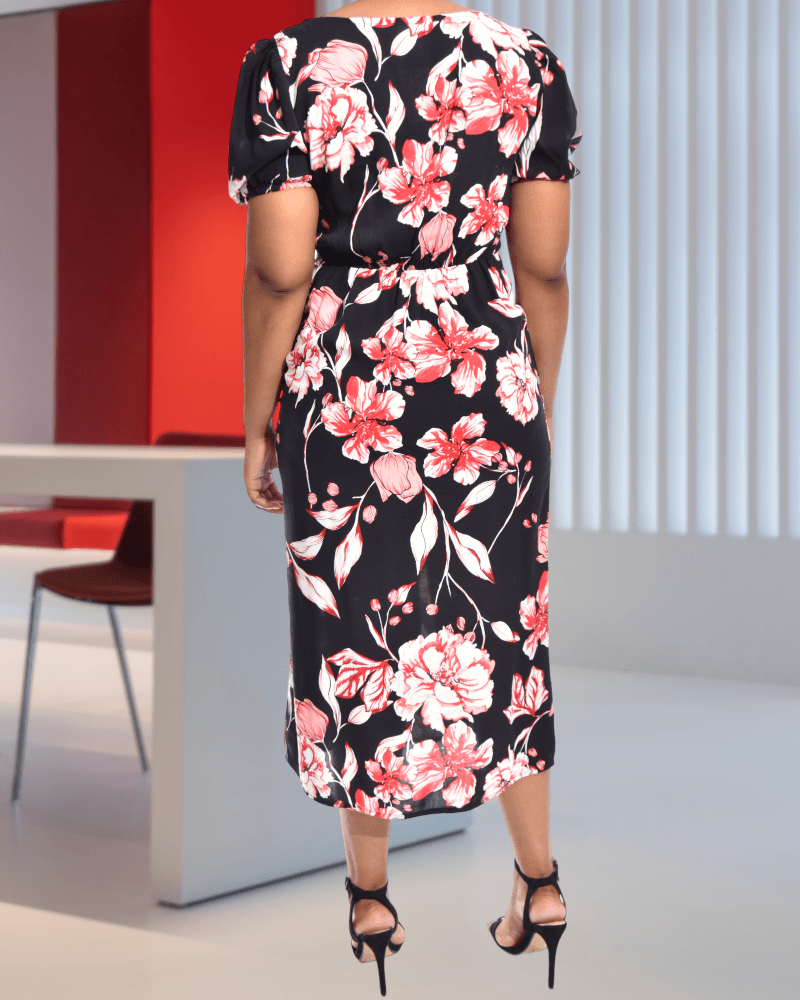 Ladies Floral Shoelace Front Dress - StylePhase SA