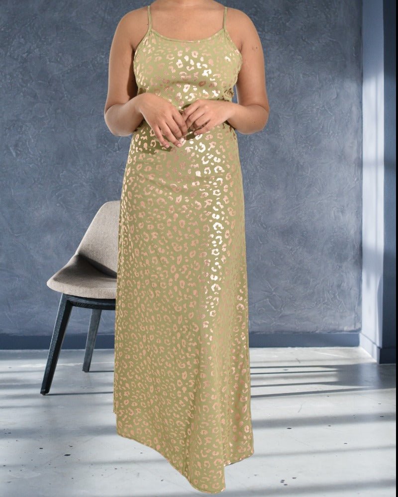 Ladies Green Backless Maxi Dress - StylePhase SA