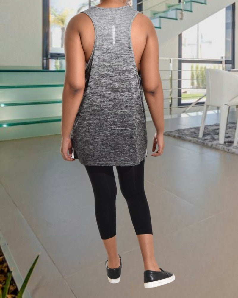 Ladies Grey And Black Long Length Vest - StylePhase SA