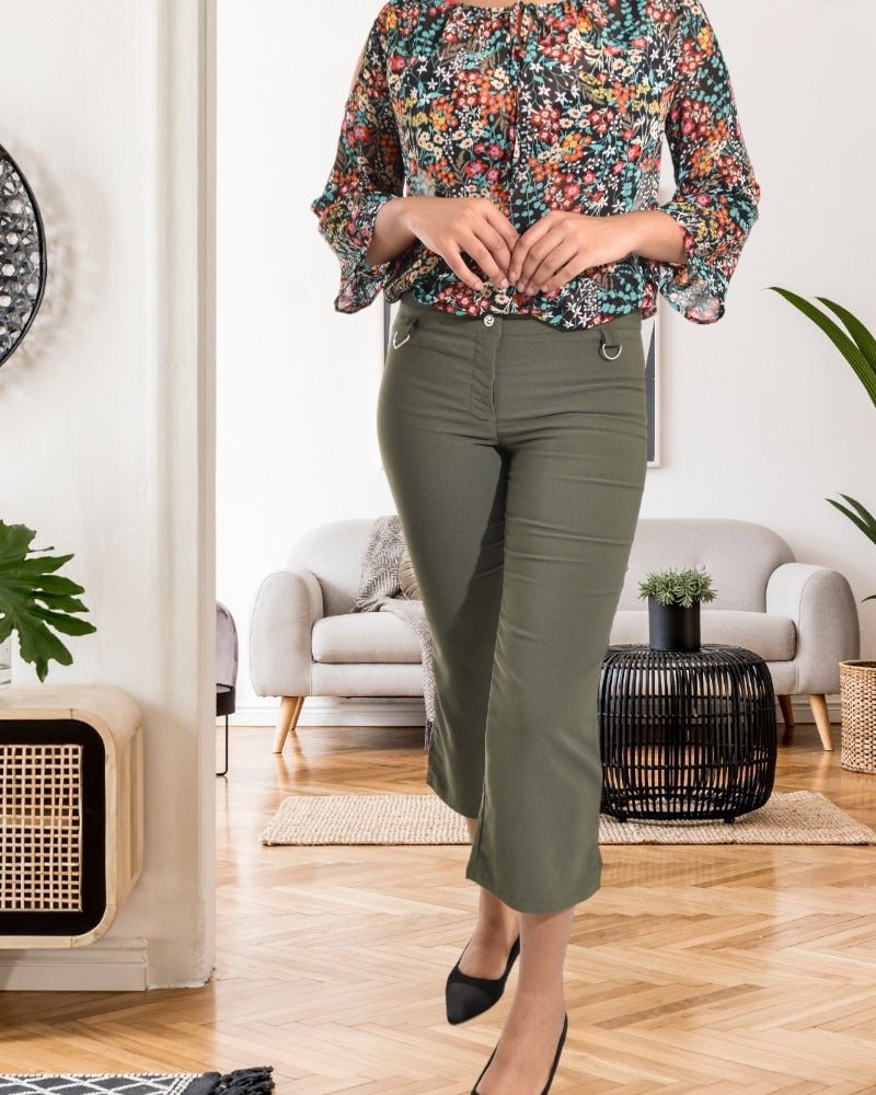 Ladies Khaki Capri Pants - StylePhase SA