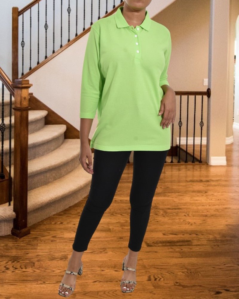 Ladies Lime Collar Top - StylePhase SA