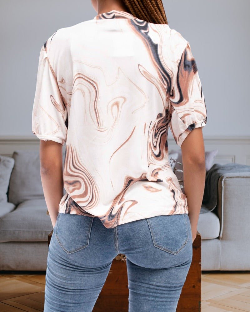 Ladies Marble Print Top - StylePhase SA