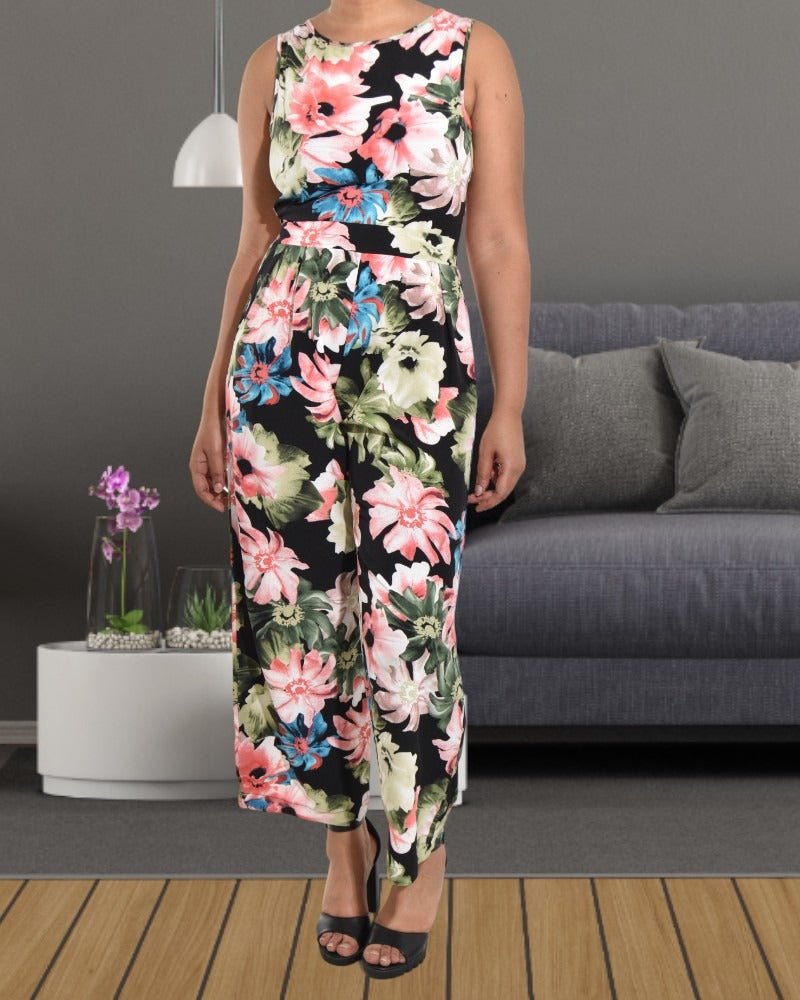 Ladies Multi Color Floral Zip Jumpsuit - StylePhase SA