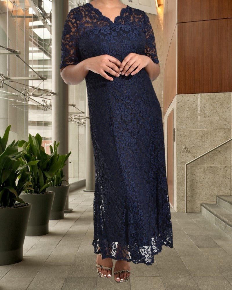 Ladies Navy Lace Dress - StylePhase SA