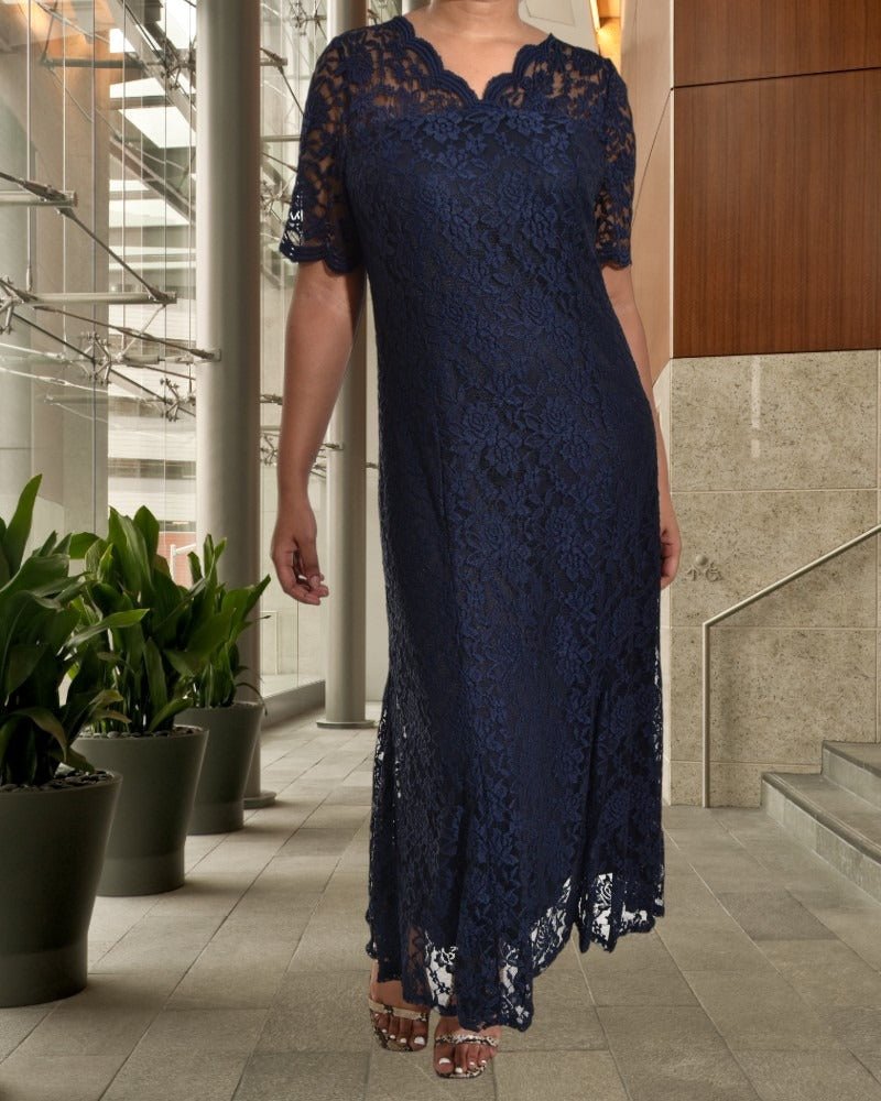 Ladies Navy Lace Dress - StylePhase SA