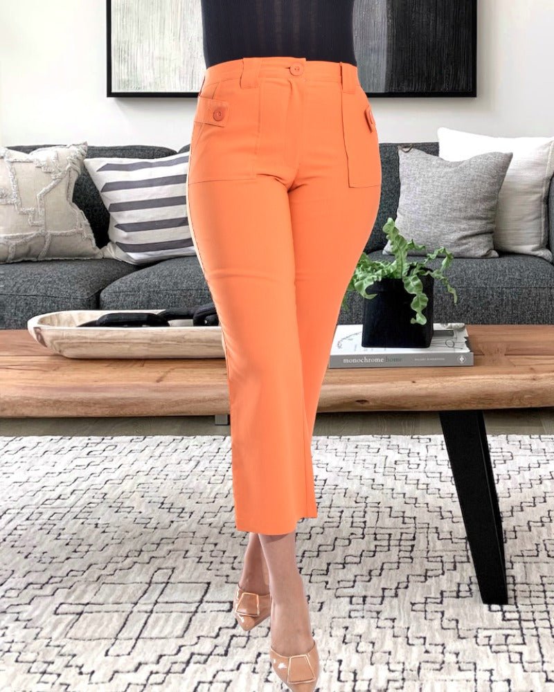 Ladies Orange Capri Pants - StylePhase SA