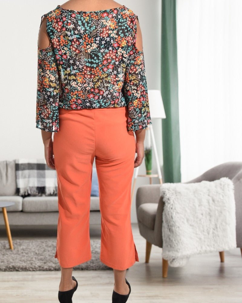 Ladies Orange capris Pants - StylePhase SA