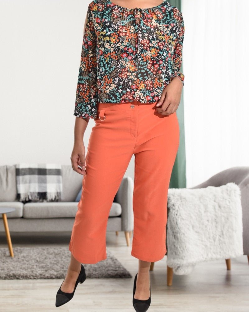 Ladies Orange capris Pants - StylePhase SA