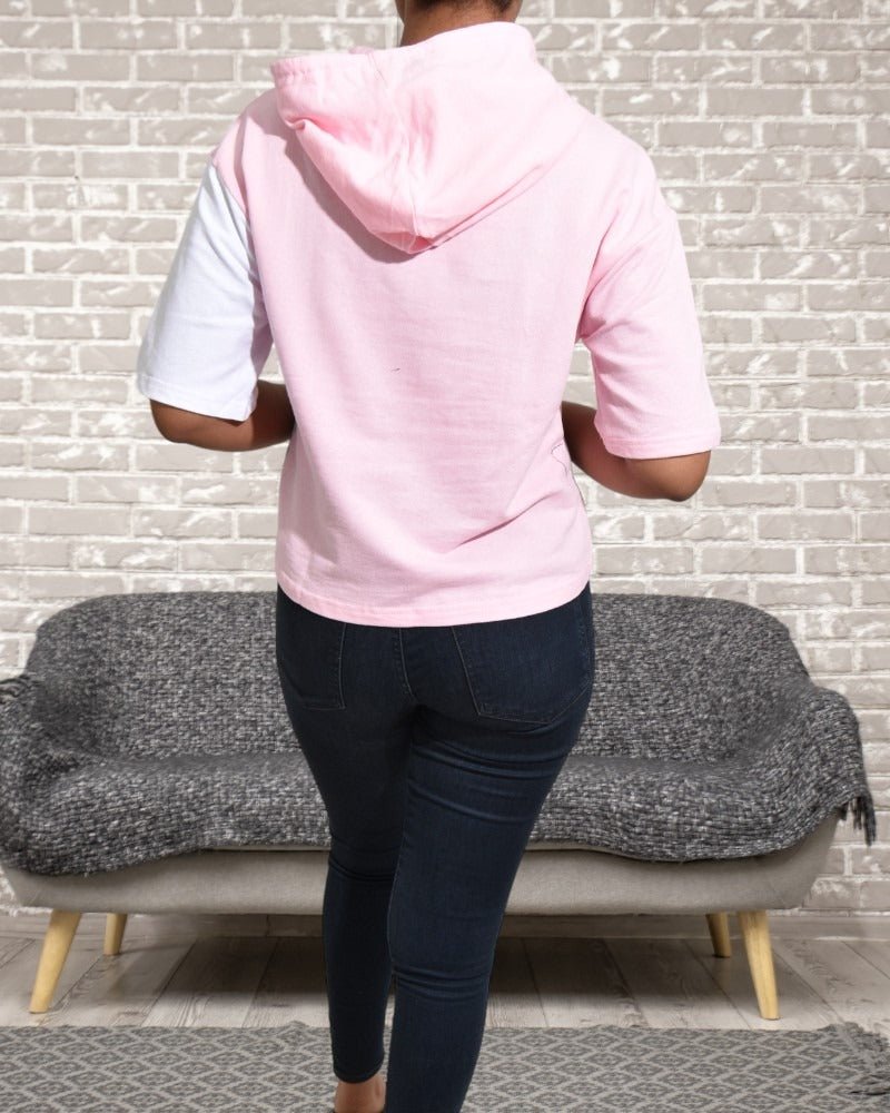 Ladies Pink And Grey Hoody Top - StylePhase SA