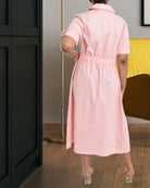 Ladies Pink Dress with Buckle Detail - StylePhase SA