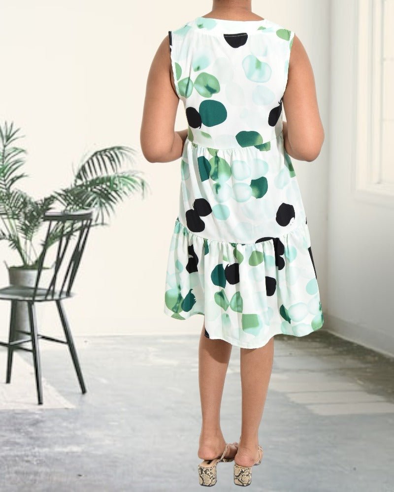 Ladies Polka Dot Print Tiered Dress - StylePhase SA