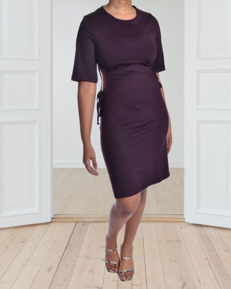 Ladies Purple Cut Out Dress - StylePhase SA