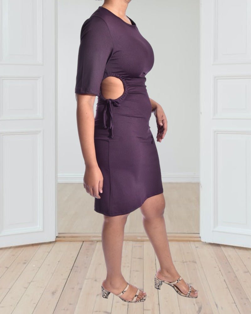 Ladies Purple Cut Out Dress - StylePhase SA