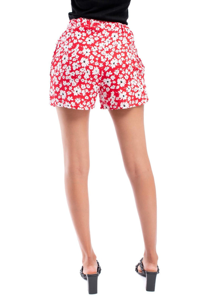Ladies Red Printed Shorts - StylePhase SA
