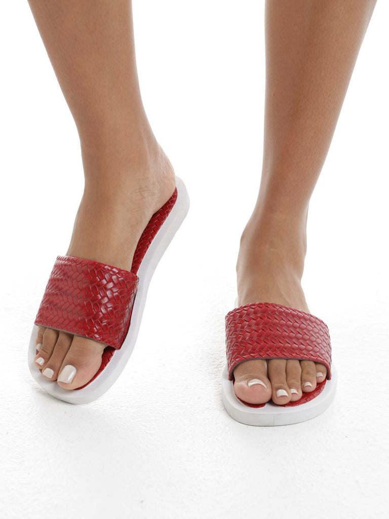 Ladies Red Slides - StylePhase SA
