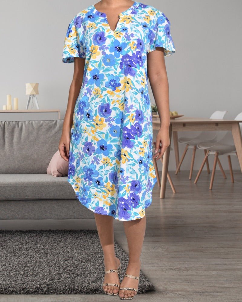 Ladies Rose Print Dress - StylePhase SA