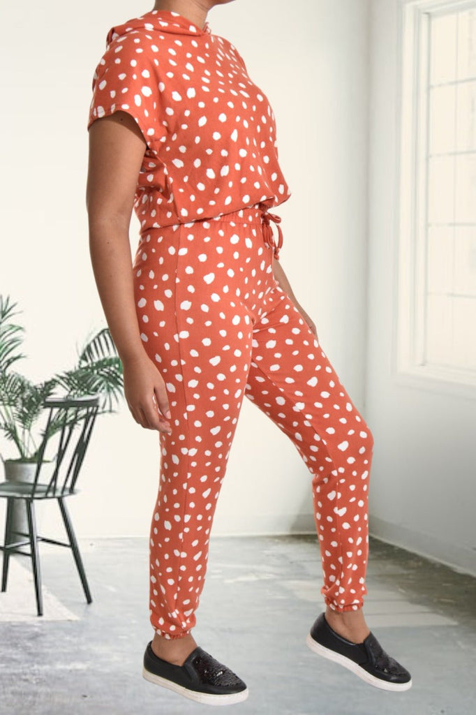 Ladies Rust Polka Dot Two Piece - StylePhase SA