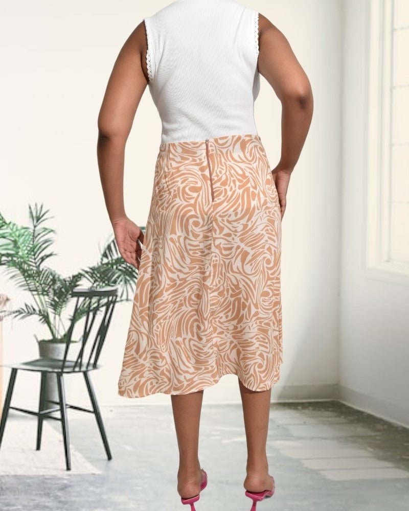 Ladies Stone And White Slit Skirt - StylePhase SA