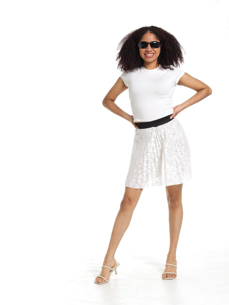 Ladies White Short Skirt - StylePhase SA