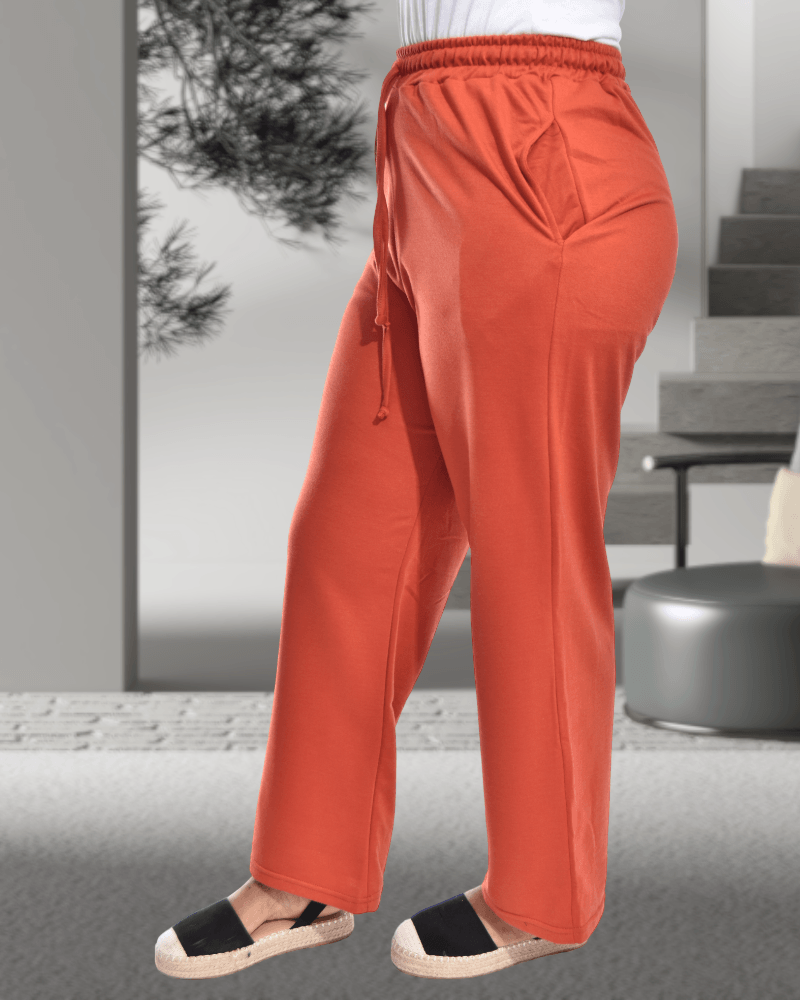 Ladies Wide Leg Red Joggers – StylePhase SA