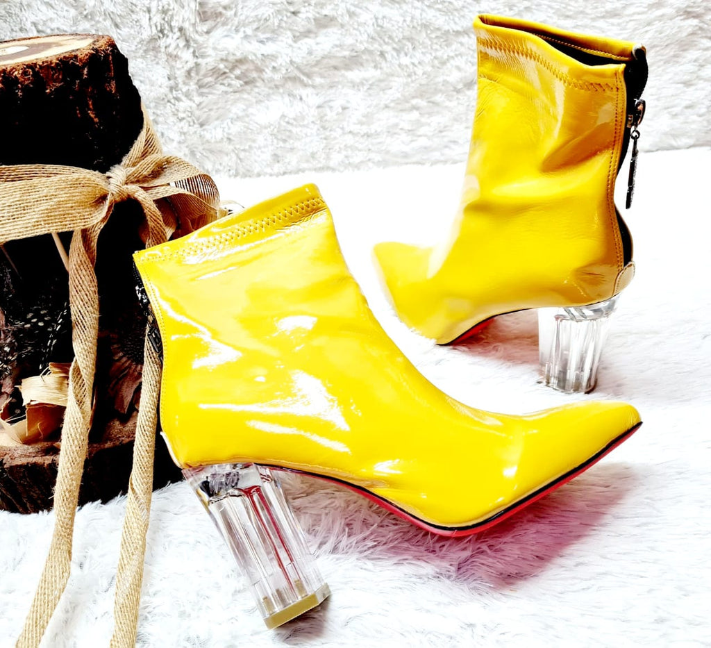 Ladies Yellow Patent Heel - StylePhase SA