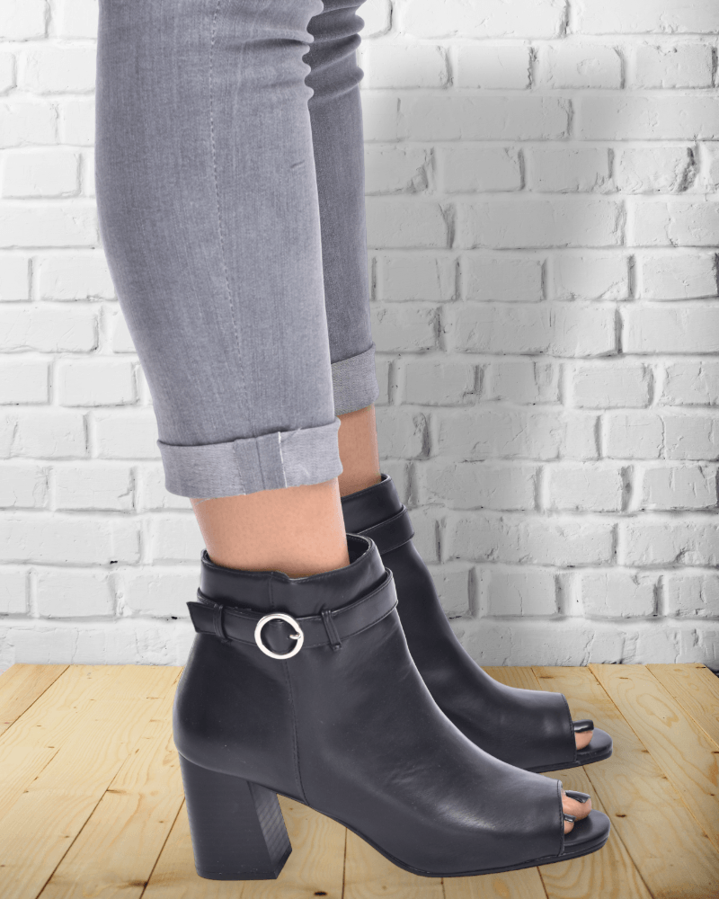 Layla open Toe Black Boots - StylePhase SA