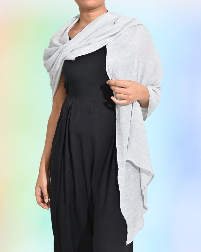 Light Grey Soft Embossed Scarf - StylePhase SA