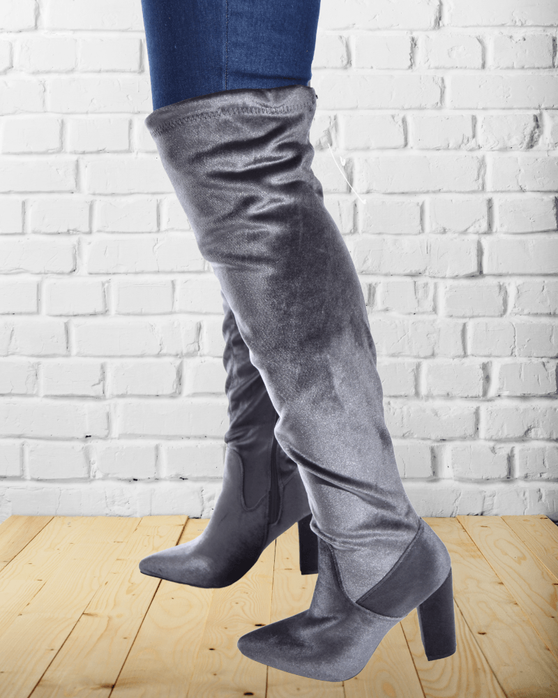 Mariam Grey Boots - StylePhase SA
