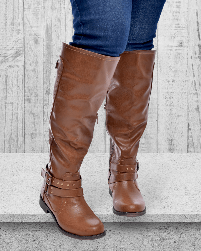 Mina Cognac Boots StylePhase SA