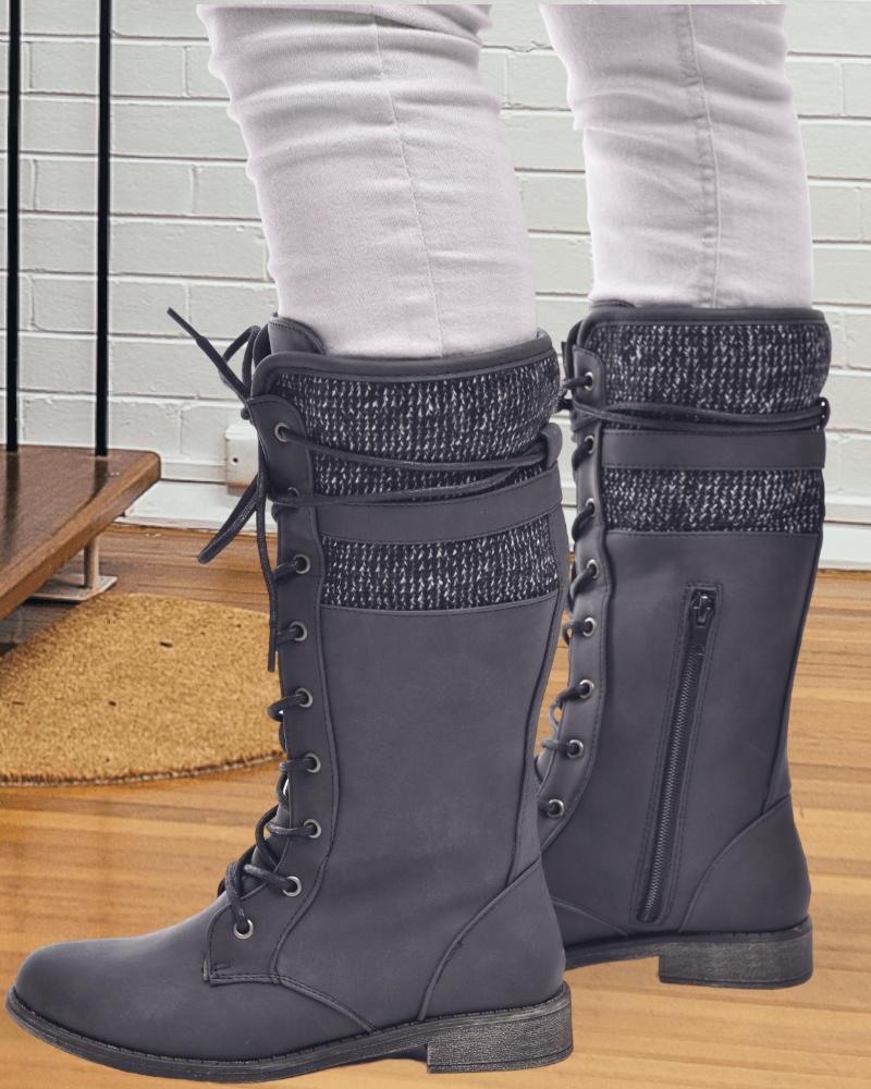 Mya Charcoal Boots - StylePhase SA