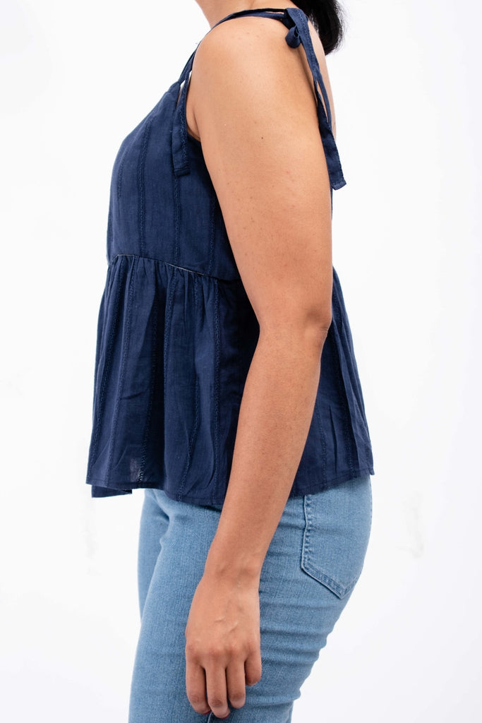 Navy Strappy Flare Top - StylePhase SA