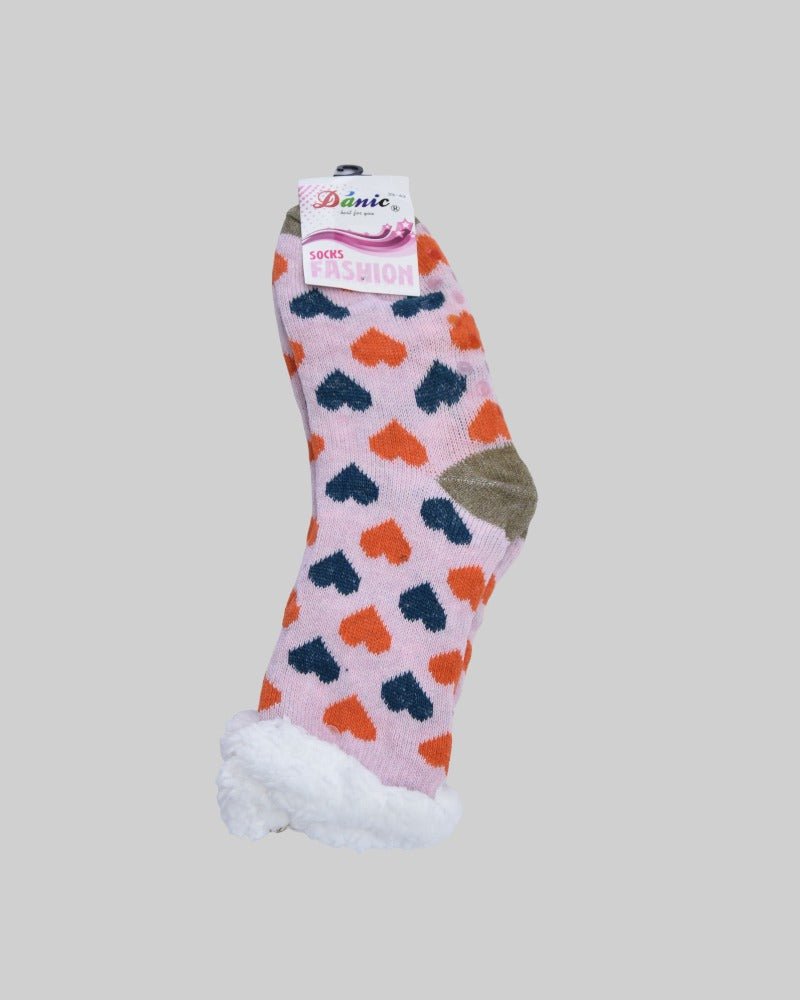 Pink Multi Color Slipper Socks - StylePhase SA