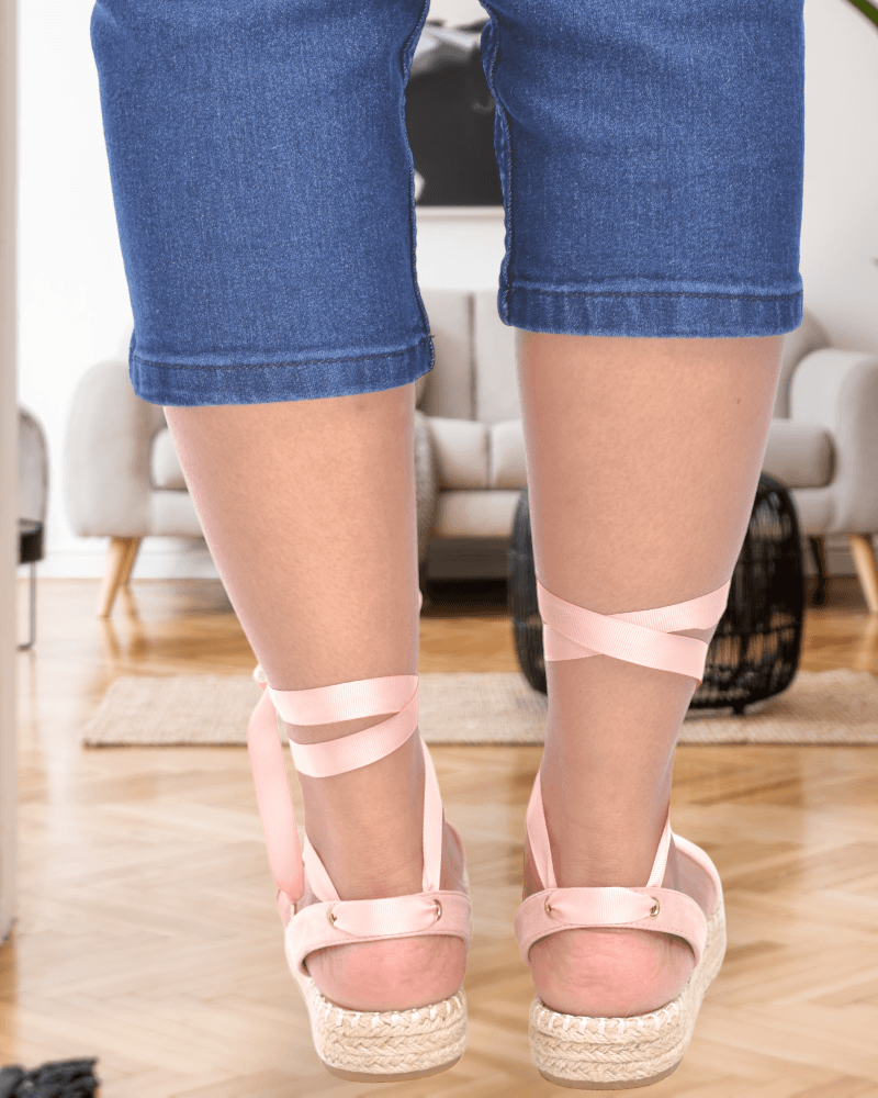 Pink Ribbon Tie Espadrille - StylePhase SA