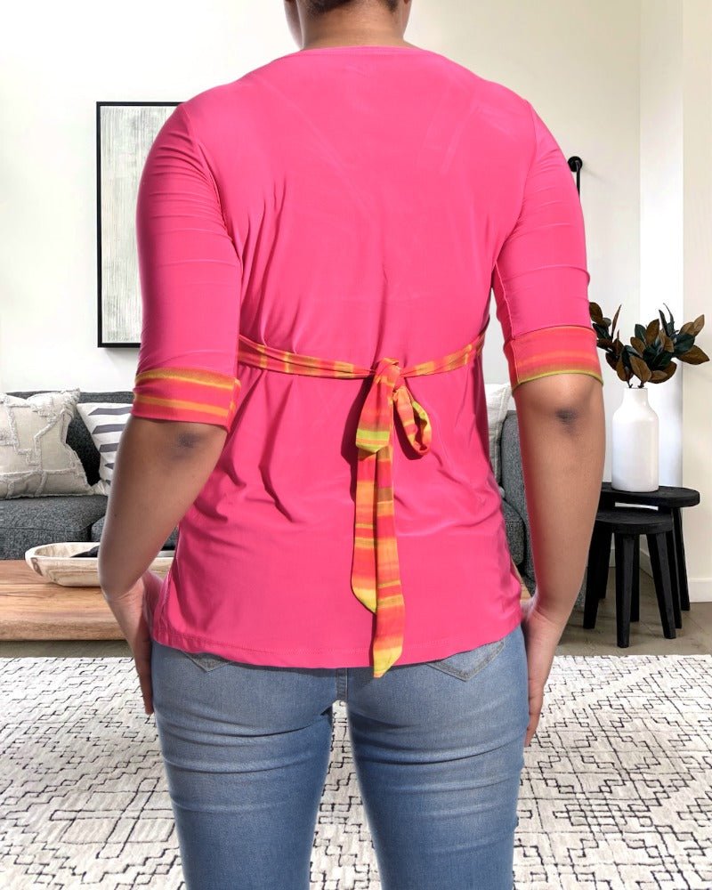 Pink Tie Back Top - StylePhase SA