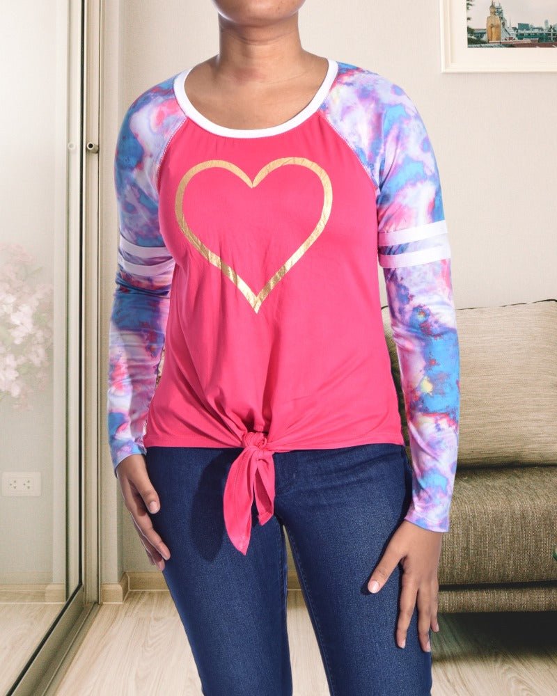 Pink Tie Dye Long Sleeve Top - StylePhase SA