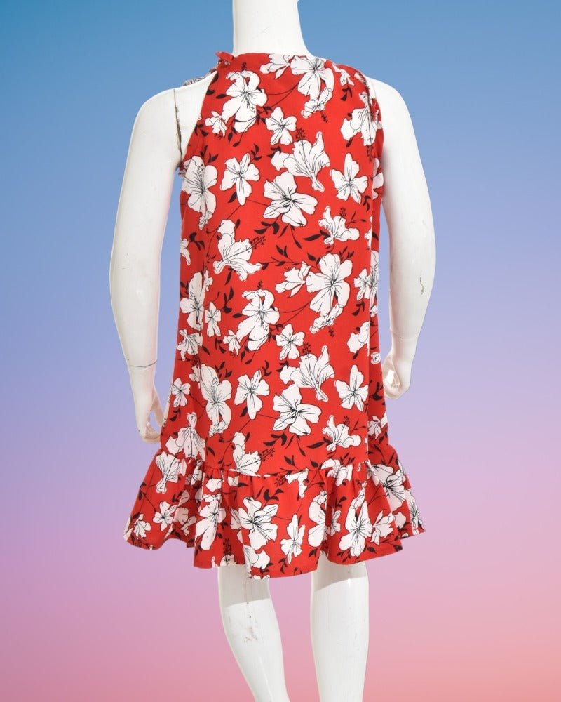 Red And White Girls Tie Dress - StylePhase SA